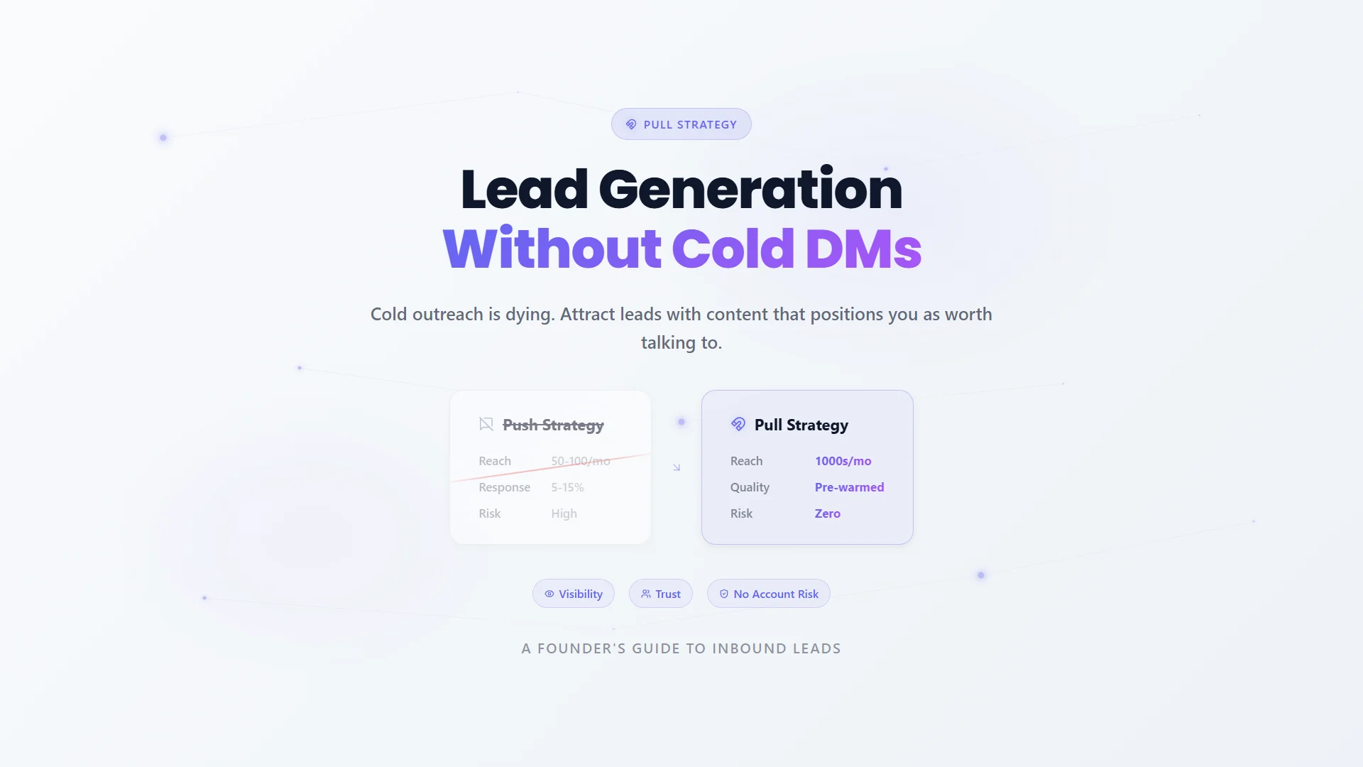 LinkedIn lead generation pull strategy: attract clients through content instead of cold DMs